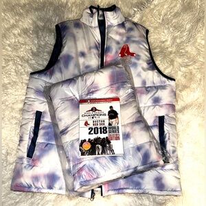 Grateful Dead Red Sox Tie-Dye Puffer Vest Bundle